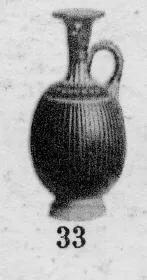 LEKYTHOS, SQUAT (SOUTH ITALIAN, GNATHIAN, BLACK GLAZE)