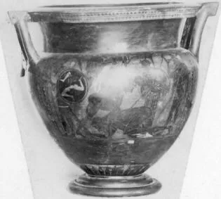 KRATER, COLUMN (ATHENIAN, BLACK-FIGURE)
