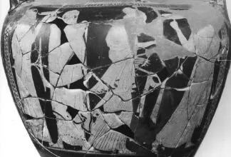 KRATER, COLUMN (ATHENIAN, RED-FIGURE)