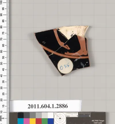 Terracotta fragment of a kylix (drinking cup)