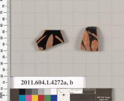 Terracotta rim fragments of kylikes (drinking cups)