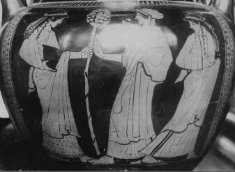 KRATER, COLUMN (ATHENIAN, RED-FIGURE)