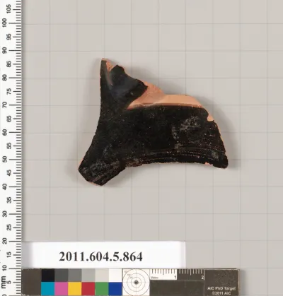 Terracotta fragment of a kylix (drinking cup)