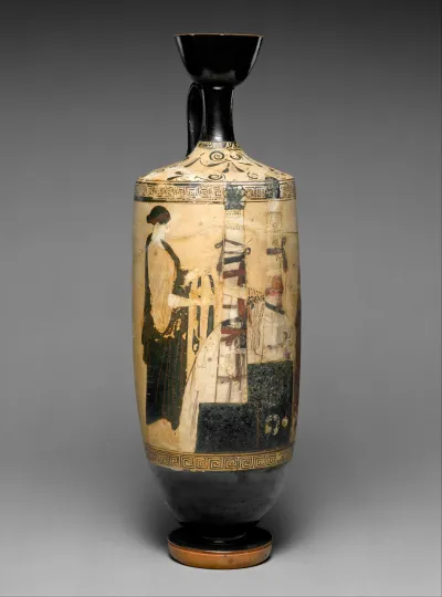 Terracotta lekythos (oil flask)