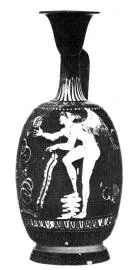 LEKYTHOS, SQUAT (SOUTH ITALIAN, GNATHIAN, BLACK GLAZE)