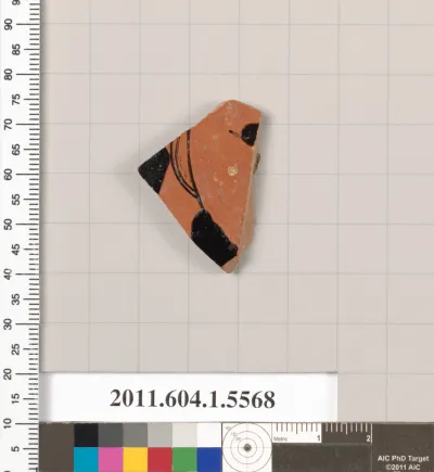 Terracotta fragment of a kylix (drinking cup)