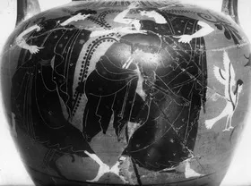 AMPHORA, NECK (ATHENIAN, BLACK-FIGURE)