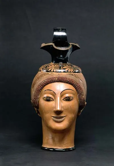 Vase (Kanne in Form eines Frauenkopfes, Attische Frauenkopf-Oinochoe (Weinkanne))