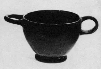 SKYPHOS (ATHENIAN, BLACK GLAZE)
