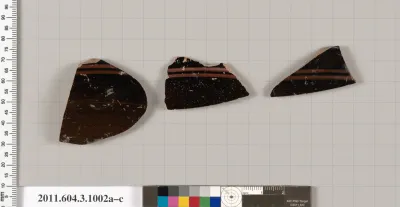 Terracotta fragments of lekanides (covered dishes)?