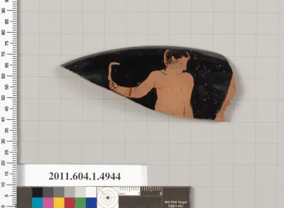 Terracotta rim fragment of a kylix (drinking cup)