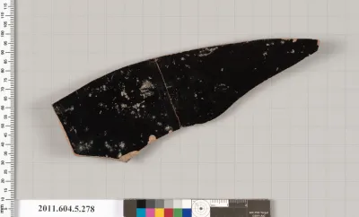 Terracotta fragment of a kylix (drinking cup)