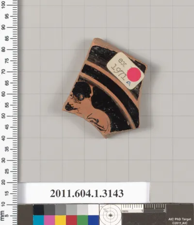 Terracotta fragment of a kylix (drinking cup)