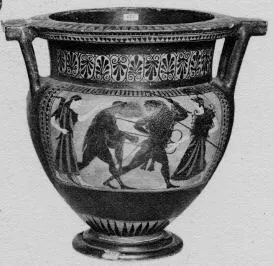 KRATER, COLUMN (ATHENIAN, BLACK-FIGURE)