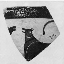 SKYPHOS, FRAGMENT (ATHENIAN, BLACK-FIGURE)
