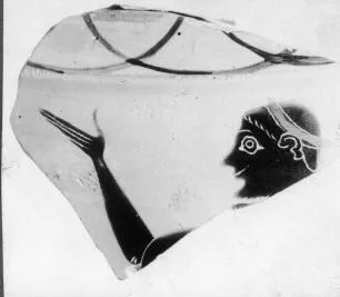 LEKYTHOS, FRAGMENT (ATHENIAN, BLACK-FIGURE)