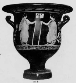 KRATER, BELL (SOUTH ITALIAN, APULIAN, RED-FIGURE)