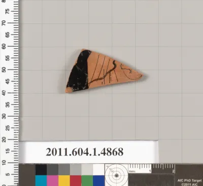 Terracotta fragment of a kylix (drinking cup)