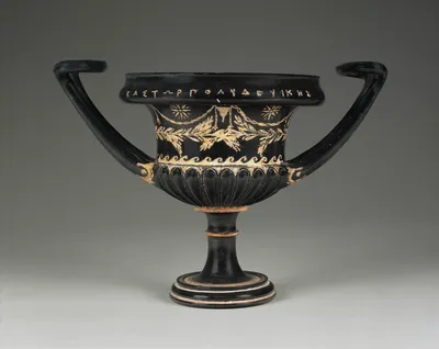 Black-Glaze Rattling Kantharos