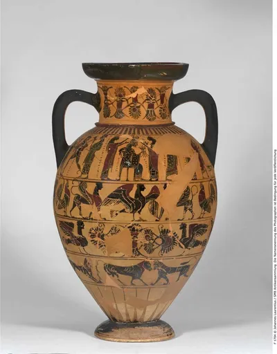 Amphorenhenkel von F 1704, 2 Stück (Amphora, Attische, schwarzfigurige Amphora (der sog. Tyrrhenischen Gattung))