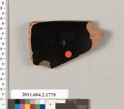 Terracotta rim fragment of a skyphos (deep drinking cup)