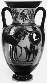 AMPHORA, NECK (ATHENIAN, BLACK-FIGURE)