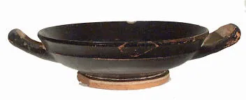 CUP, STEMLESS (ATHENIAN, BLACK GLAZE)