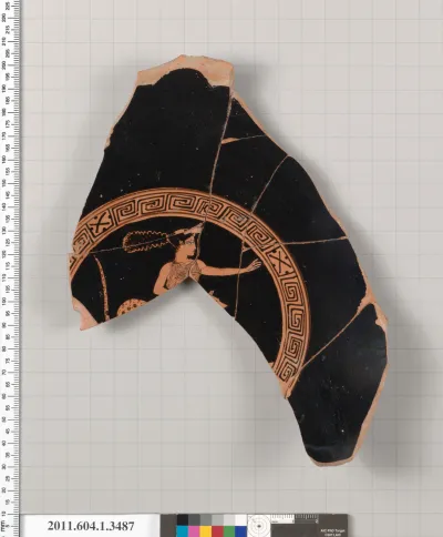 Terracotta fragment of a kylix (drinking cup)