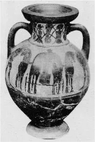 AMPHORA, NECK (ATHENIAN, BLACK-FIGURE)