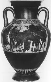 AMPHORA, BELLY, TYPE B (ATHENIAN, BLACK-FIGURE)