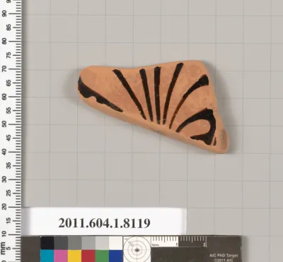 Terracotta fragment of a kylix (drinking cup)