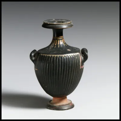 Terracotta miniature hydria: kalpis (water jar)