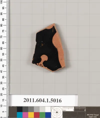 Terracotta fragment of a kylix (drinking cup)