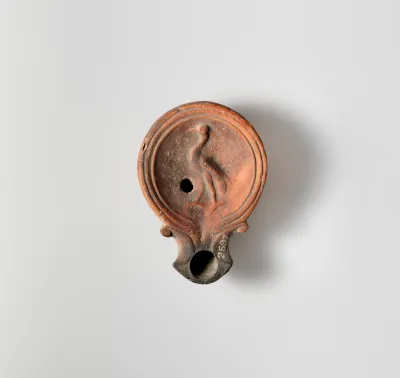 Terracotta oil lamp