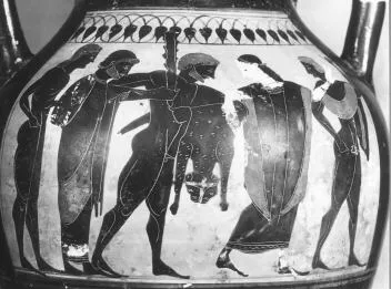 AMPHORA, BELLY, TYPE B (ATHENIAN, BLACK-FIGURE)