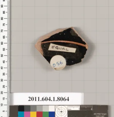 Terracotta fragment of a kylix (drinking cup)