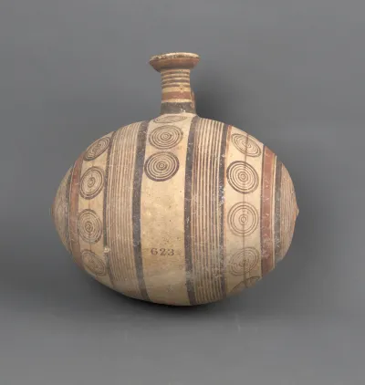 Jug, barrel-shaped