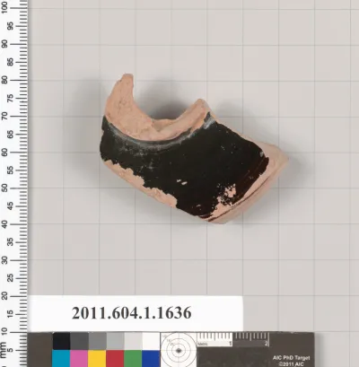 Terracotta fragment of a kylix (drinking cup)