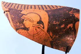 STAMNOS, FRAGMENT (ATHENIAN, RED-FIGURE)