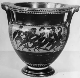 KRATER, COLUMN (ATHENIAN, BLACK-FIGURE)