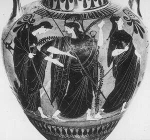AMPHORA, NECK (ATHENIAN, BLACK-FIGURE)