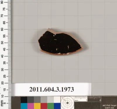 Terracotta fragment of a kylix (drinking cup)