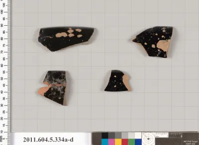 Terracotta rim fragments of kylikes (drinking cups)