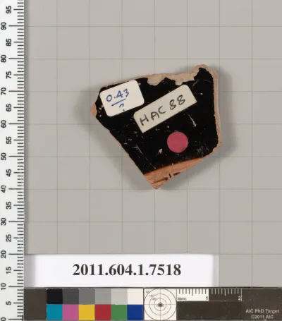 Terracotta fragment of a kylix (drinking cup)