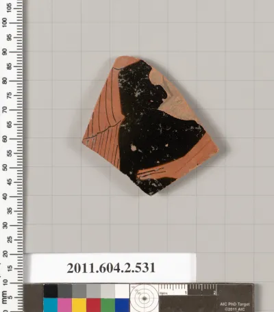 Terracotta fragment of a column-krater (bowl for mixing wine and water)