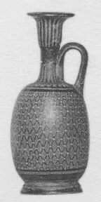 LEKYTHOS, SQUAT (SOUTH ITALIAN, BLACK PATTERN)