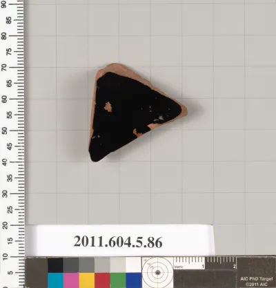 Terracotta fragment of a kylix (drinking cup)