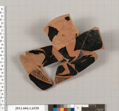 Terracotta fragment of a kylix (drinking cup)