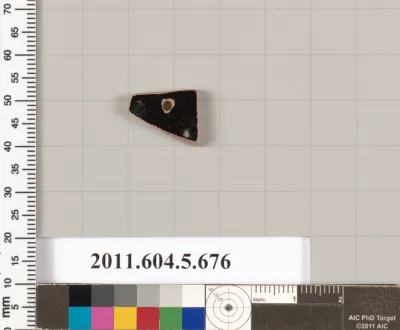 Terracotta fragment of a kylix (drinking cup)