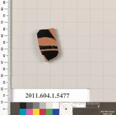 Terracotta fragment of a kylix (drinking cup)